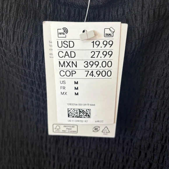 2 H&M Smocked Midi Dresses M - Picture 2 of 6